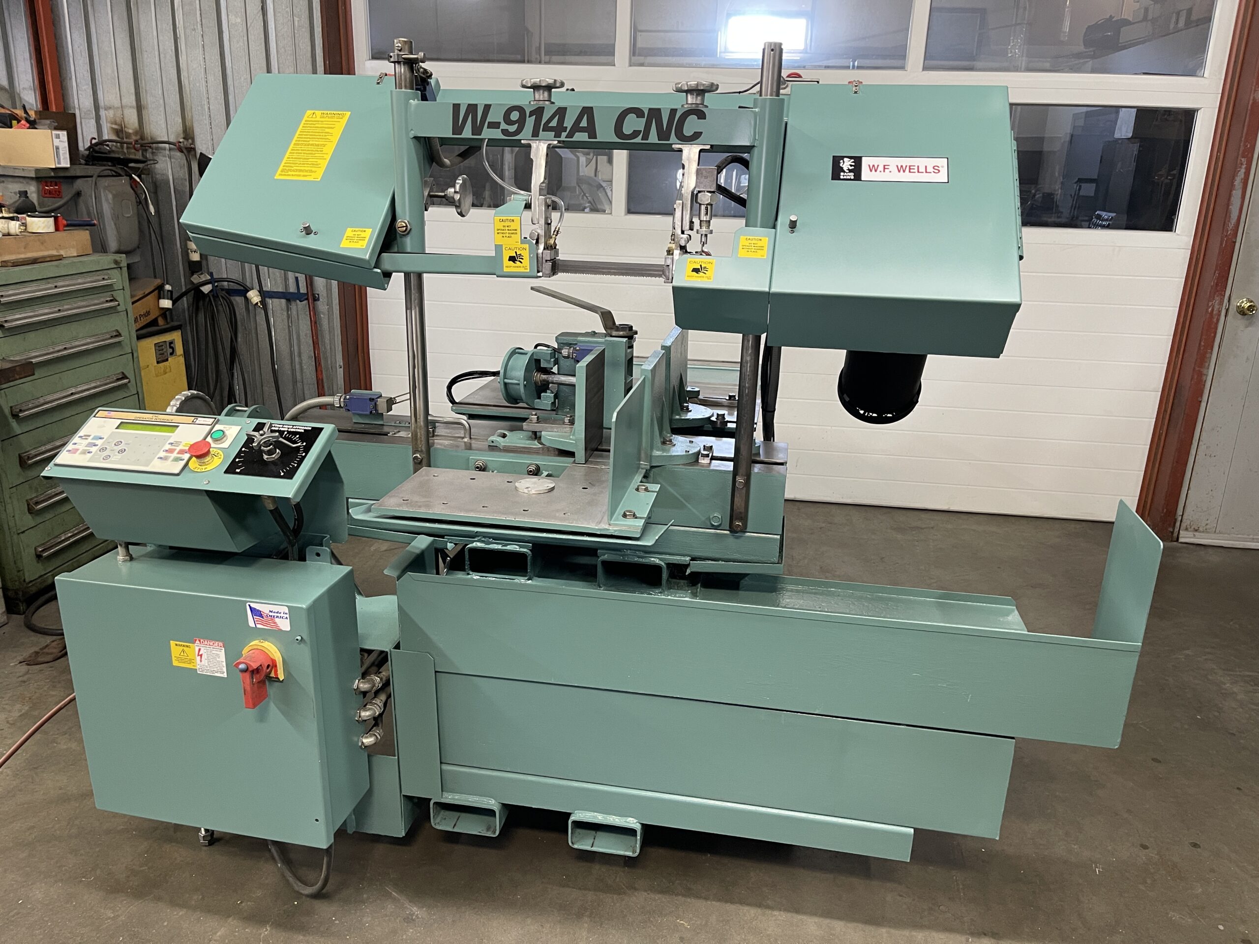 WF WELLS Model W-914A CNC Twin Column Automatic Horizontal Bandsaw