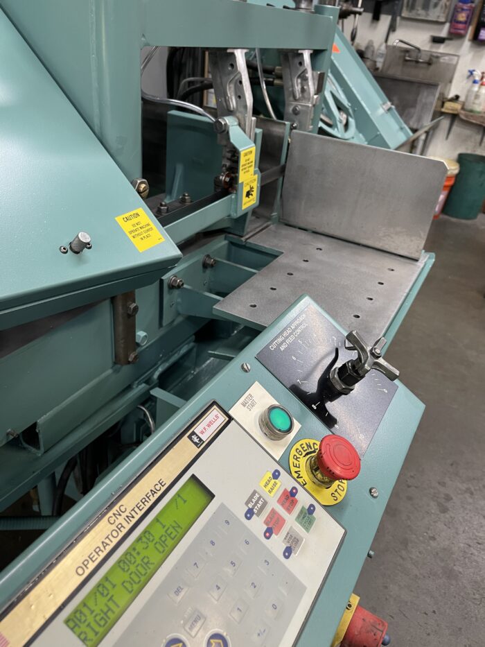 WF WELLS Model W-914A CNC Twin Column Automatic Horizontal Bandsaw