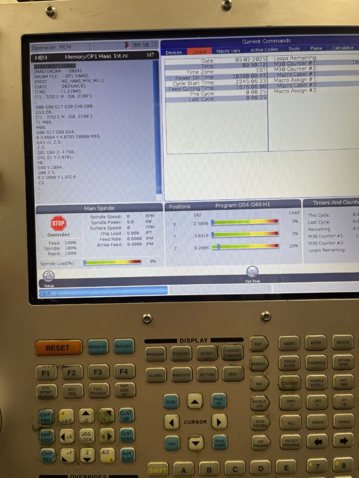 HAAS MINI MILL (2020) CNC 16 x 14 x 15 VERTICAL MACHINING CENTER - Image 10