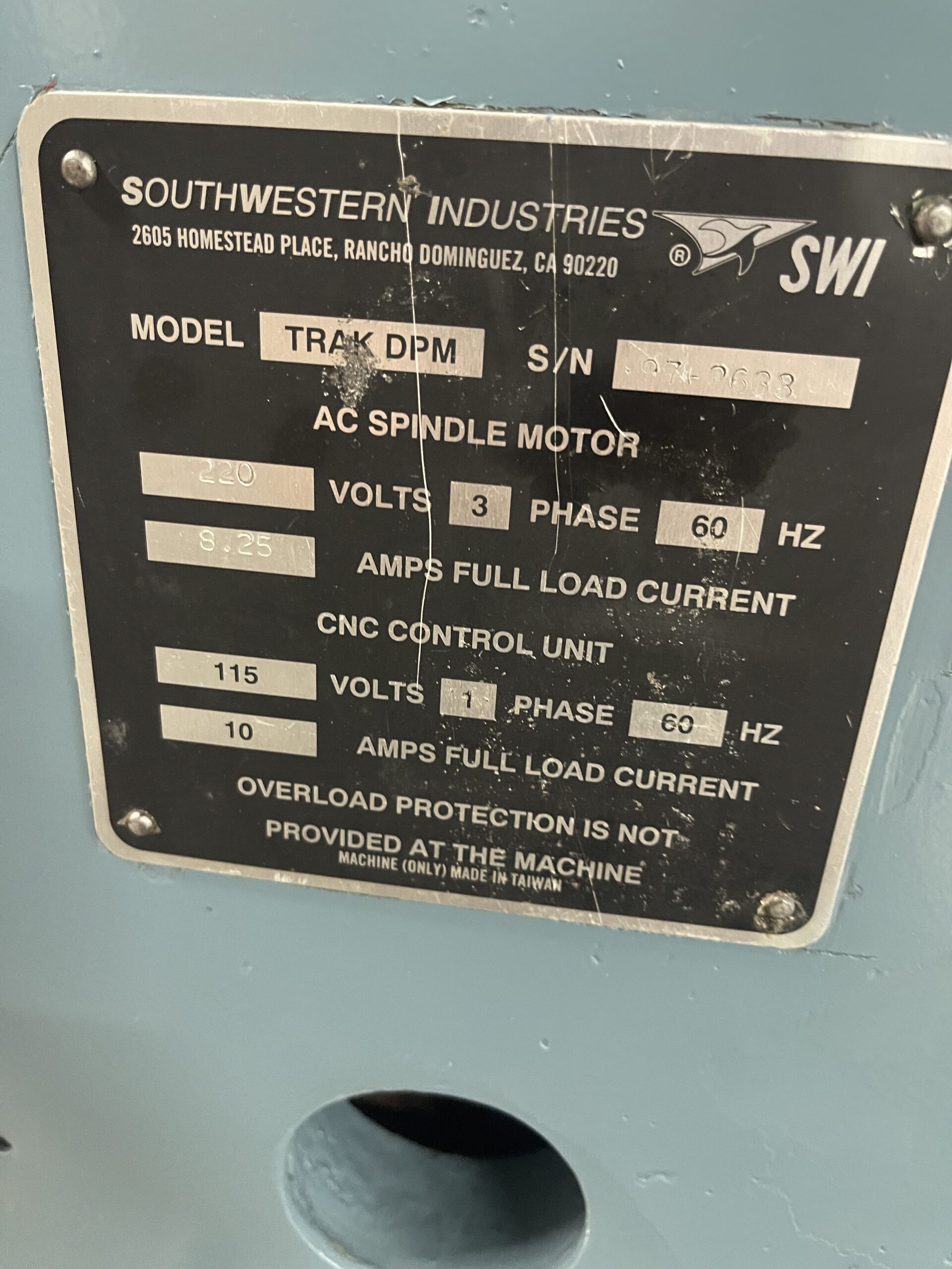 SWI TRAK  DPM 3 AXIS CNC BED MILL W/ TRAK A.G.E. 3 - CNC CONTROL - Image 8